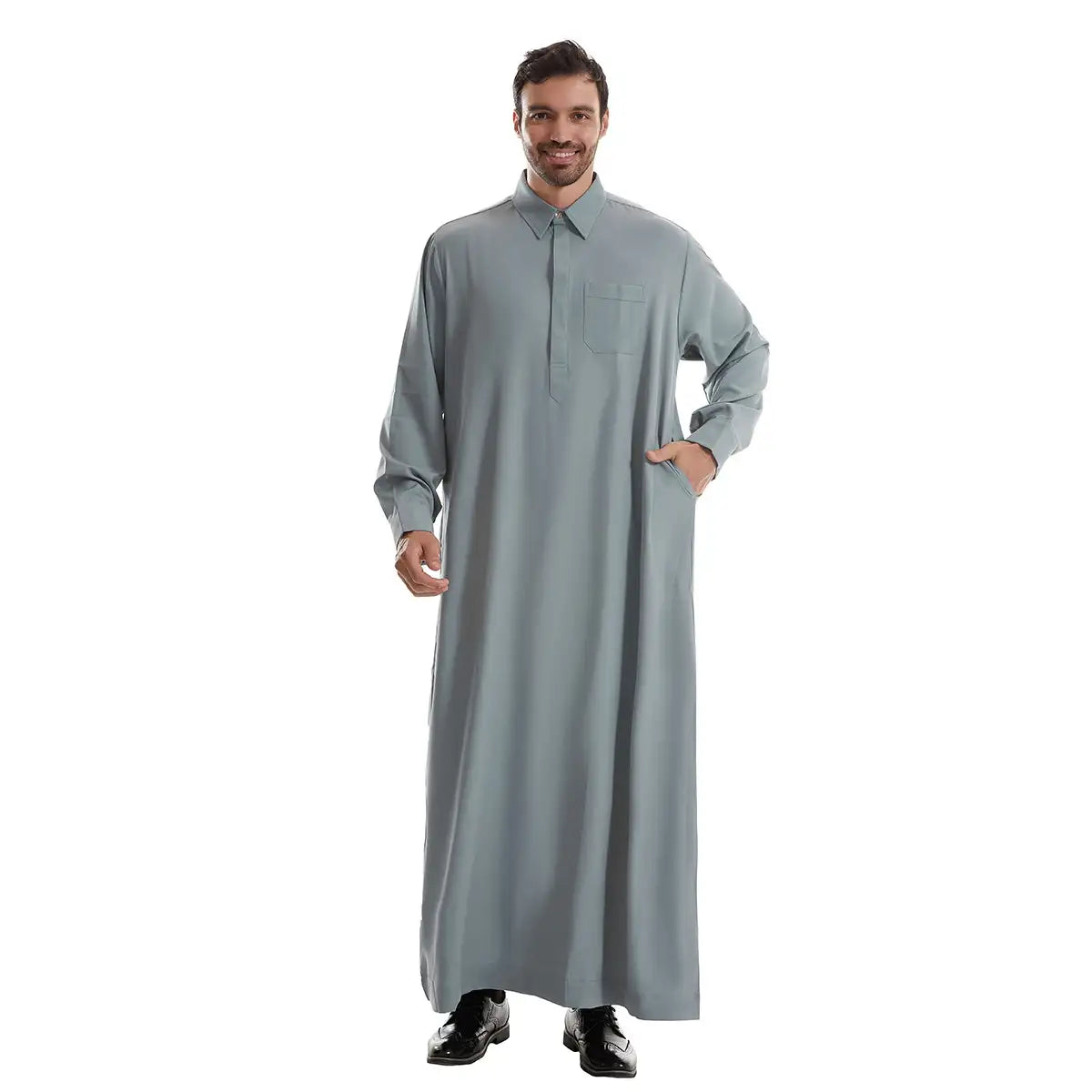 Col montant Emirati Kandura Hommes Jubba Thobe Thawb