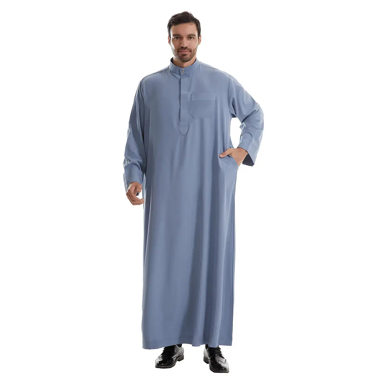 Thobe Thawb pour homme arabe du Moyen-Orient avec poche