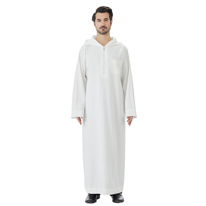 Islamic Muslim Arabic Hooded  Thobe Jubba Djellaba For Men #26T848