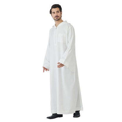Islamic Muslim Arabic Hooded  Thobe Jubba Djellaba For Men #26T848