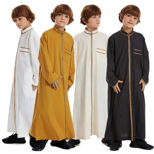 Zipper Middle East Arab Boy Thobe Thawb Clothing