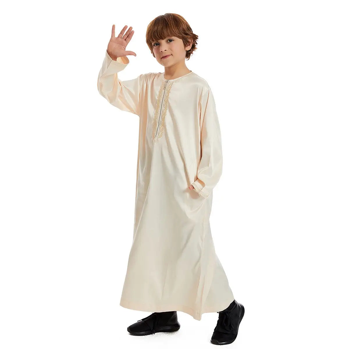 Vêtements pour enfants arabes du Moyen-Orient, Thobe Thawb pour garçon arabe