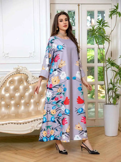 Robe Eid Robe Caftan Imprimé Arabe Caftan Abaya