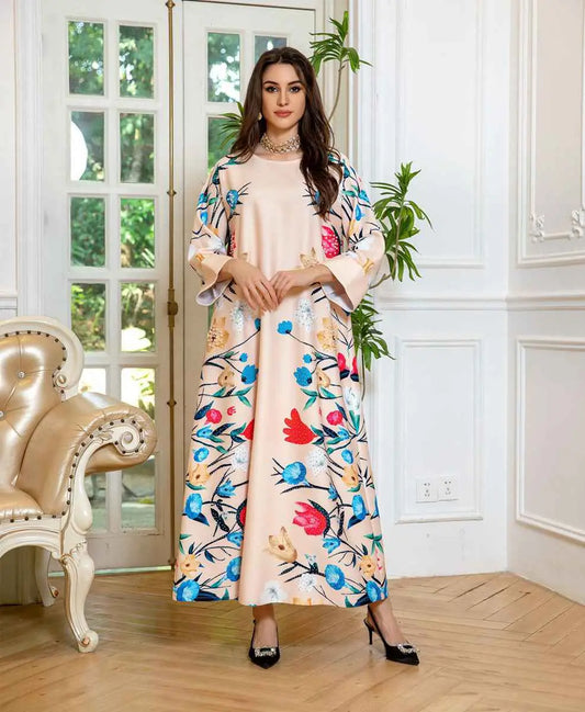 Robe Eid Robe Caftan Imprimé Arabe Caftan Abaya