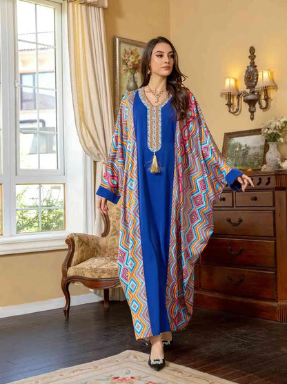 Robe Eid manches chauve-souris Hotfix strass Farasha Caftan Kaftan robe Jalabiya