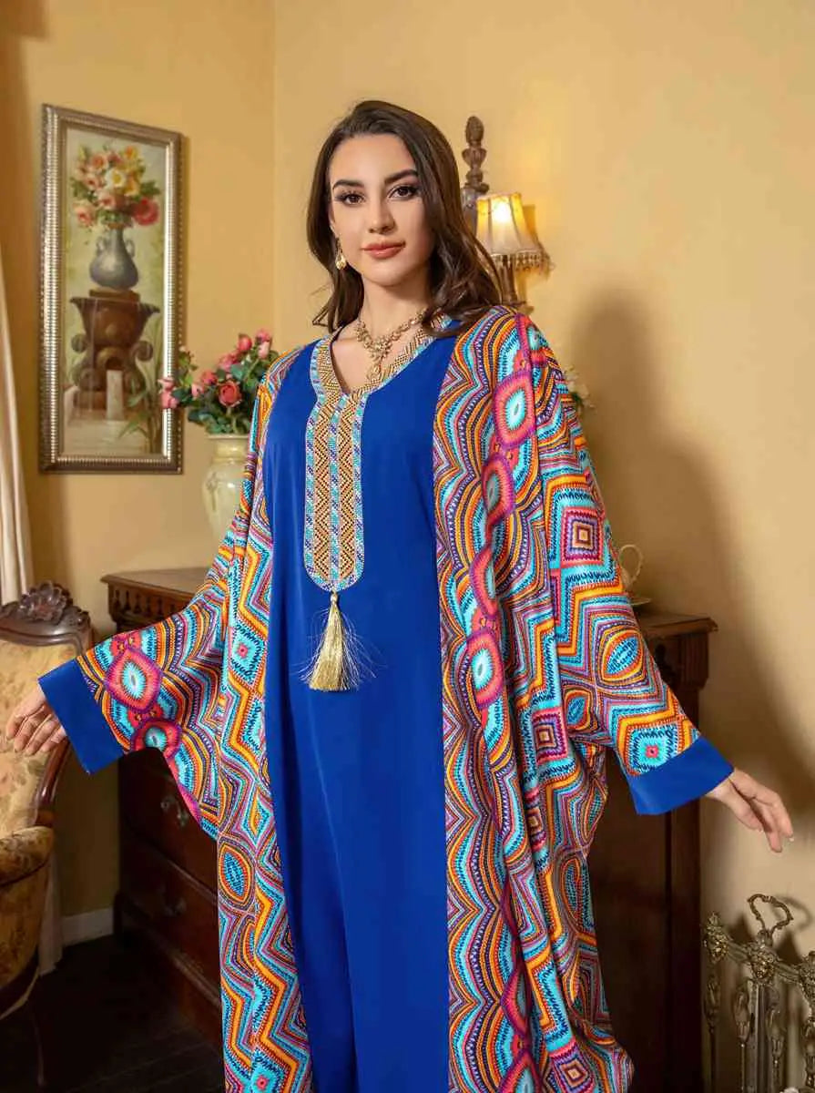 Robe Eid manches chauve-souris Hotfix strass Farasha Caftan Kaftan robe Jalabiya