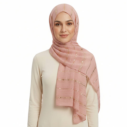Muslim Women Sequins Hijab Scarf #26VS064