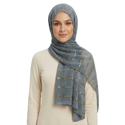 Muslim Women Sequins Hijab Scarf #26VS064