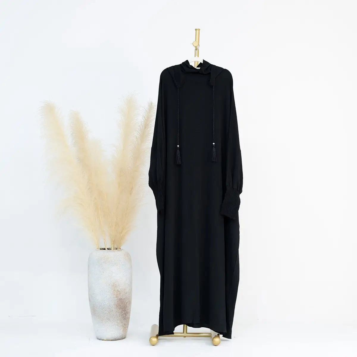 Robe de prière Abaya à capuche en coton mélangé Jilbab Vêtements Halal