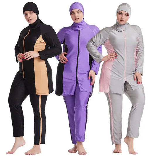 Plus Size Halal Muslim Women Burkinis Swimsuit Swimwear Arab