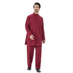 2 Pieces Set Muslim Arab Men Clothing Tops And Pants Suit Set #26T850