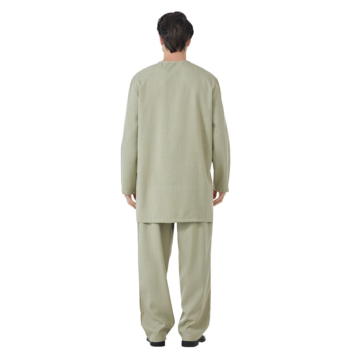 2 Pieces Set Muslim Arab Men Tops And Pants Suit Set #26T849