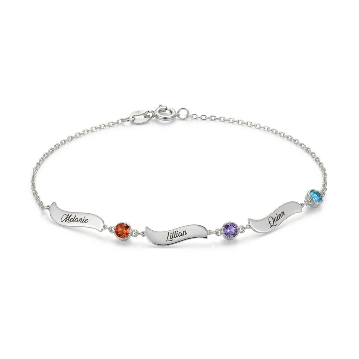 Custom Birthstone Bracelet Jewelry With Name #BC5