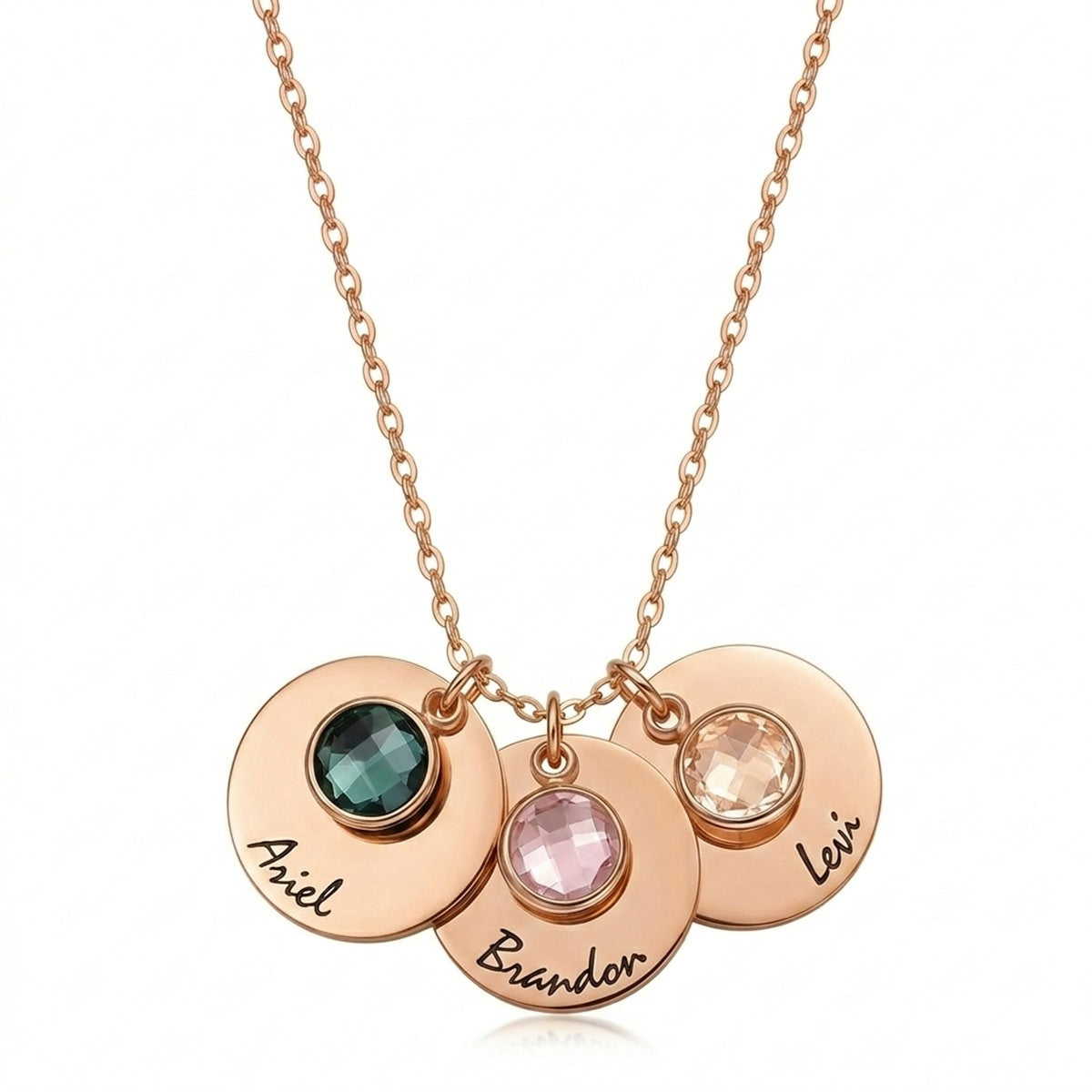 Custom Birthstone Name Necklace For Mom And Family #26Q6