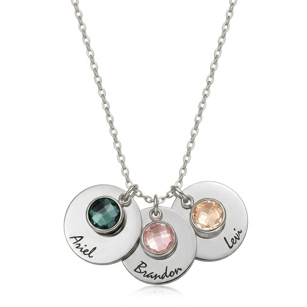 Custom Birthstone Name Necklace For Mom And Family #26Q6