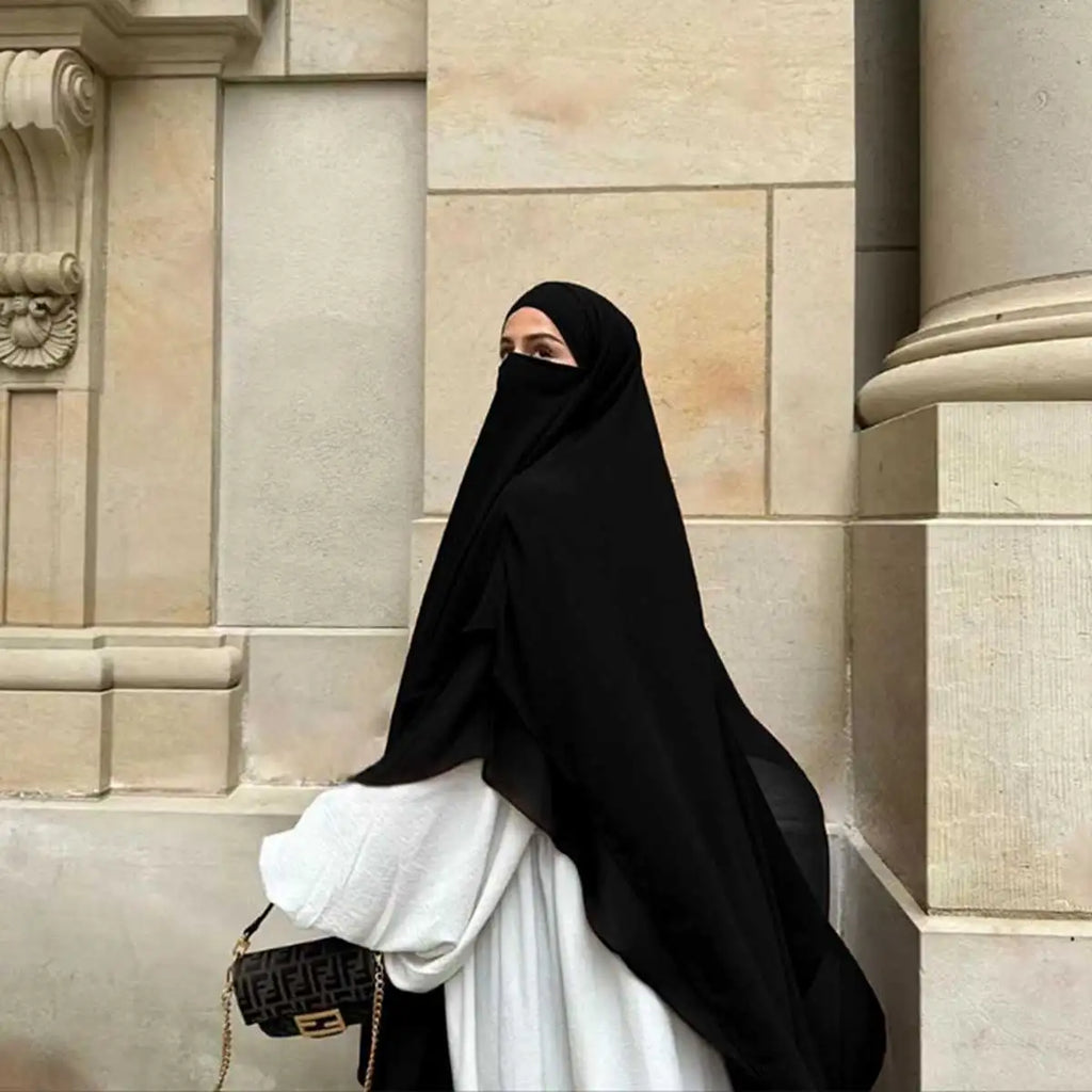 Long Niqab avec Hijab Khimar