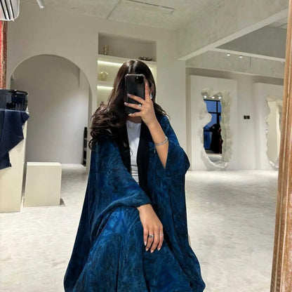 Robe Abaya ouverte Tie-dye Cadigan