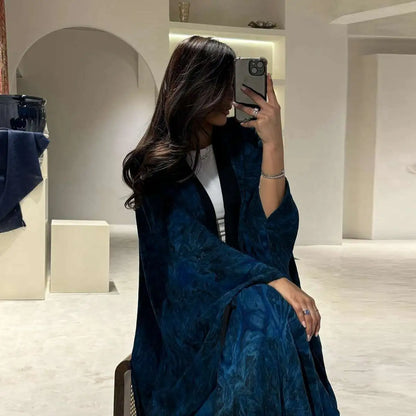 Robe Abaya ouverte Tie-dye Cadigan