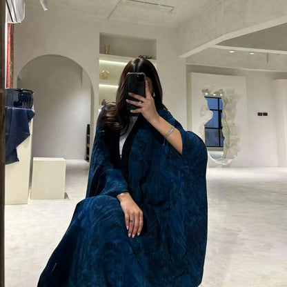 Robe Abaya ouverte Tie-dye Cadigan