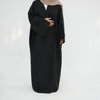 Robe Abaya ouverte avec cardigan en perles #24849