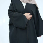Robe Abaya ouverte avec cardigan en perles #24849