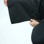 Robe Abaya ouverte avec cardigan en perles #24849
