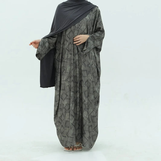 Robe abaya ouverte à imprimé cardigan Moyen-Orient Dubaï #25983
