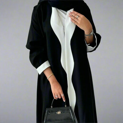 Robe Abaya ouverte style cardigan arabe de Dubaï #25220