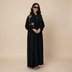 Beaded embroidery Cardigan Open Abaya Dress For Muslim Women #25226
