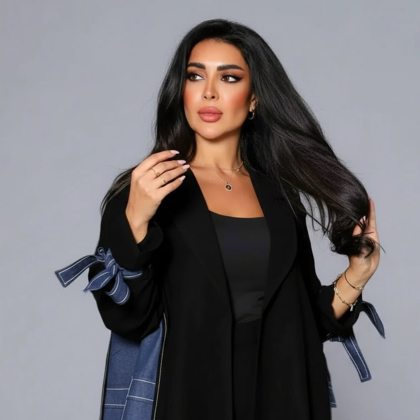 Robe Abaya ouverte en cardigan de mode modeste #24168