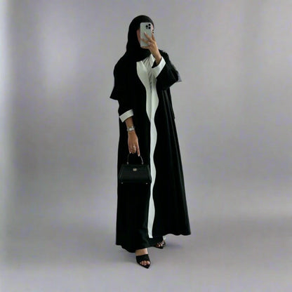 Robe Abaya ouverte style cardigan arabe de Dubaï #25220