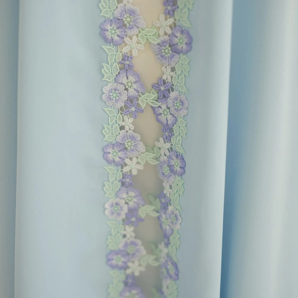 Flower Embroidery Nida Open Abaya Dress #251079