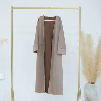 Cardigan en velours ouvert pour l'hiver et l'automne