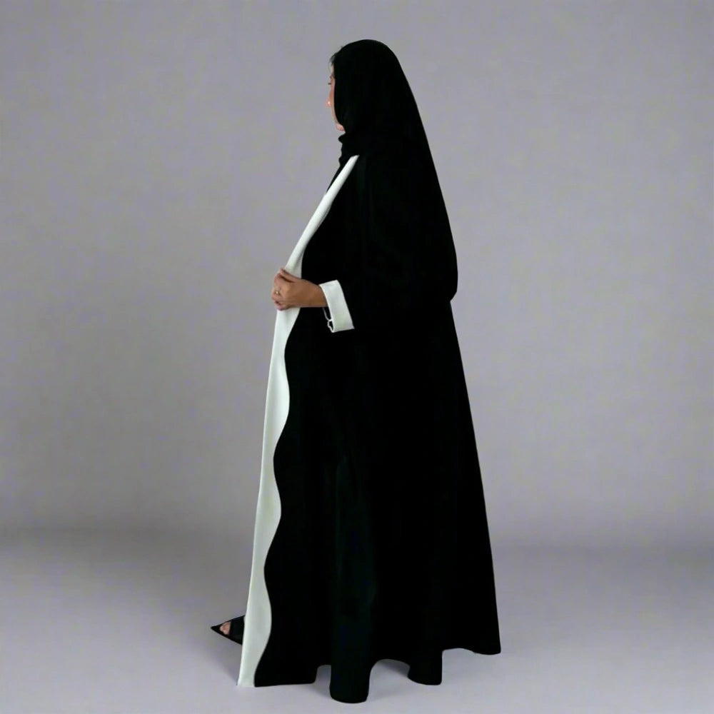 Robe Abaya ouverte style cardigan arabe de Dubaï #25220