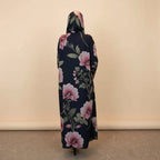 With Matching Hijab Muslim Women Printed Cardigan Open Abaya Dress #25239