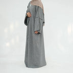 Robe Abaya ouverte avec cardigan en perles #24849