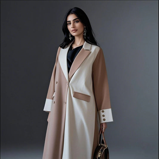 Robe Abaya ouverte à col sur mesure #25177