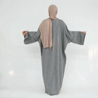 Robe Abaya ouverte avec cardigan en perles #24849