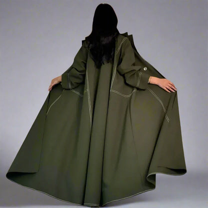 Robe Abaya ouverte à double boutonnage
