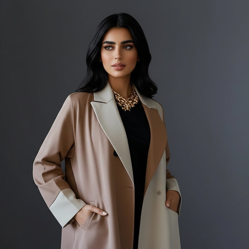 Robe Abaya ouverte à col sur mesure #25177