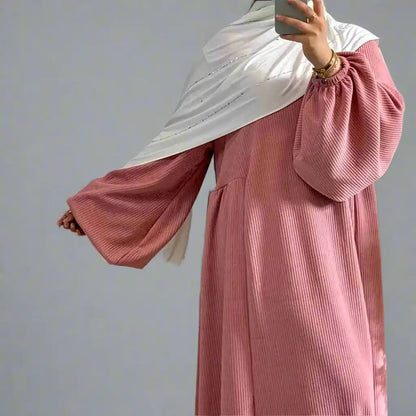 Robe Abaya en velours côtelé épais pour l'hiver et l'automne