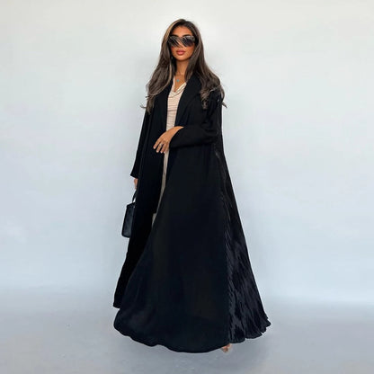 Robe Abaya ouverte en cardigan plissé #25205