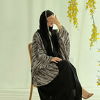Muslim Women Open Abaya Dress With Matching Hijab #25243