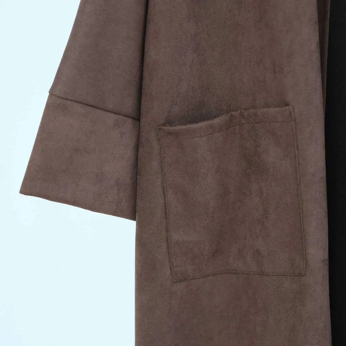 Cardigan en velours ouvert pour l'hiver et l'automne