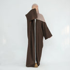 Robe Abaya ouverte avec cardigan en perles #24849