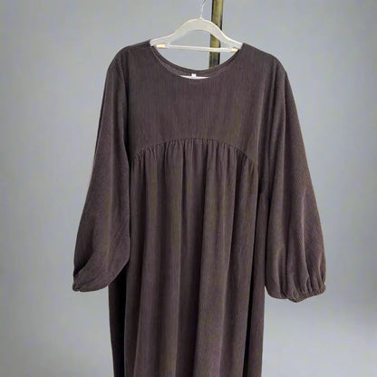 Robe Abaya en velours côtelé épais pour l'hiver et l'automne