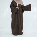 Robe Abaya ouverte avec cardigan en perles #24849