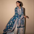 Printed Open Abaya Dress With Matching Hijab #25MQ223
