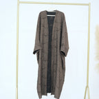 Muslim Women Reversible Double-sided Jacquard Open Abaya Dress #26B012