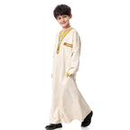 Thobe Thawb brodé arabe pour garçon musulman